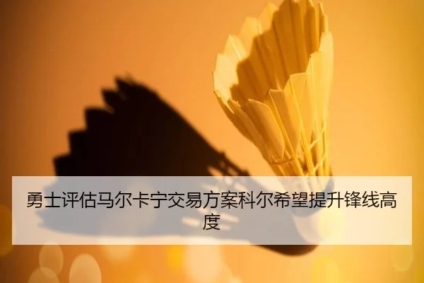 勇士评估马尔卡宁交易方案科尔希望提升锋线高度
